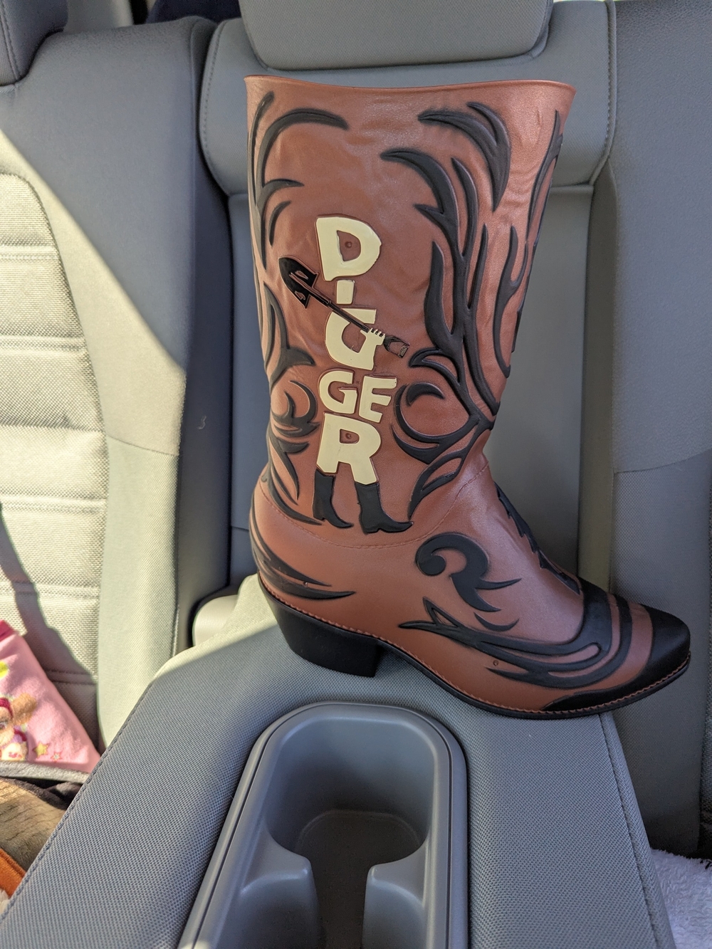 Digger movie collectible boot shaped popcorn bucket